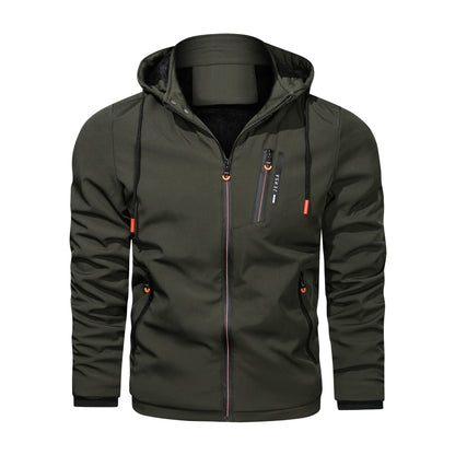 Spring And Autumn Men Detachable Hooded Jacket