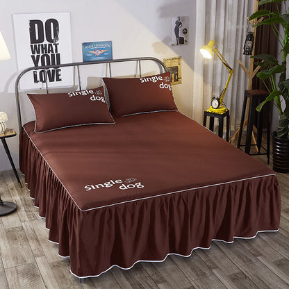 Beauty bed cover brushed bed skirt