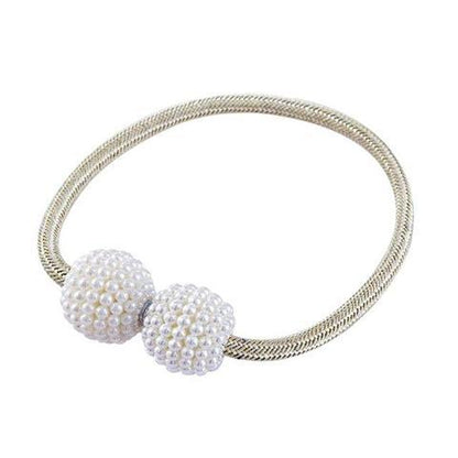 Magnetisk Gardin Tiebacks Pearl Beads