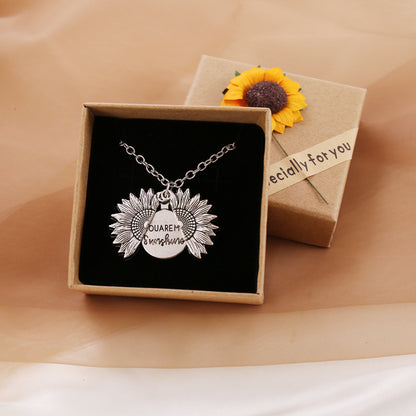 Collier tournesol You Are My Sunshine pour hommes et femmes