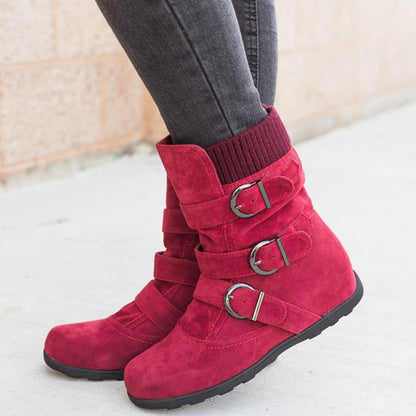 Casual Winter Boots Strap Spänne Skor