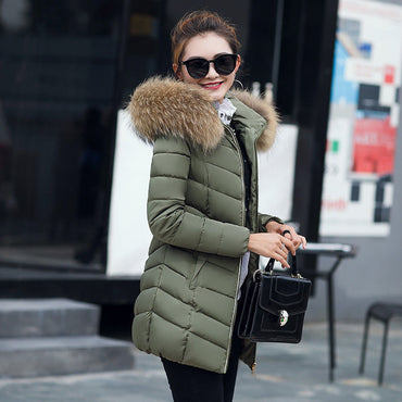 Veste d'hiver femmes mode mince longue coton rembourré veste à capuche parka femme ouate veste d'extérieur manteau d'hiver femmes 