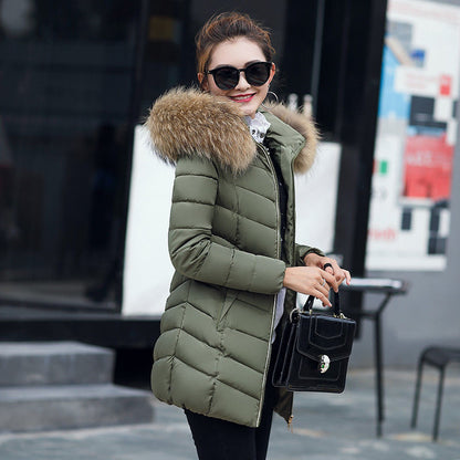Veste d'hiver femmes mode mince longue coton rembourré veste à capuche parka femme ouate veste d'extérieur manteau d'hiver femmes 