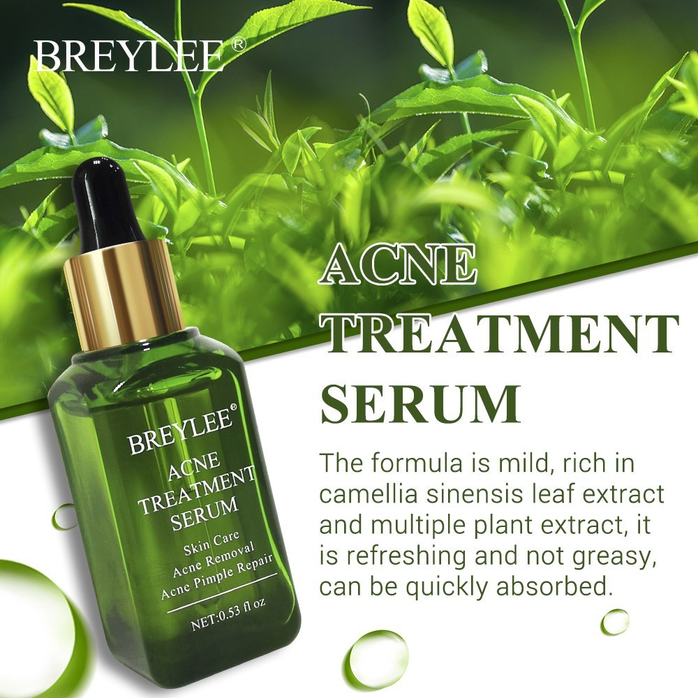 BREYLEE Acne Treatment Serum Ansiktsbehandling Anti Acne Ärrborttagning Kräm Hudvård Whitening Repair Finnsborttagningsmedel för akne 