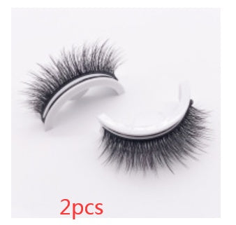 Återanvändbara 3D Mink Lashes naturliga falska ögonfransar Självhäftande falska limmar fria lass Makeup ögonfrans Extens Silk ögonfransar