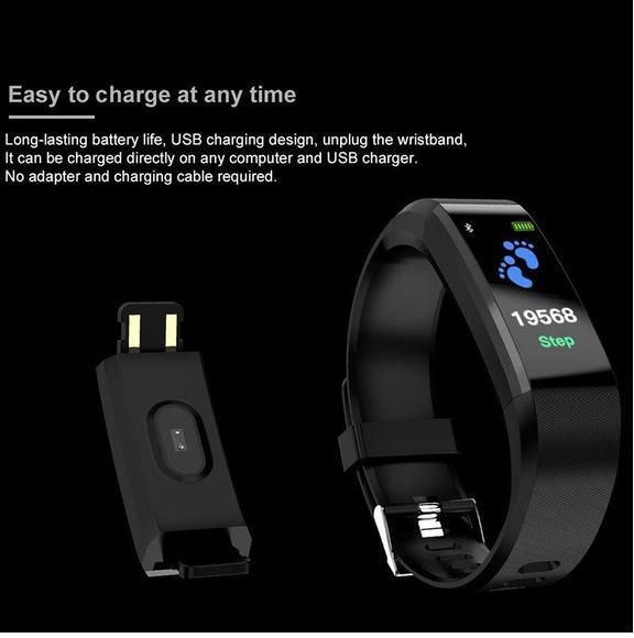 Bracelet intelligent avec Bracelet Bluetooth moniteur de fréquence cardiaque montre activité Fitness Tracker