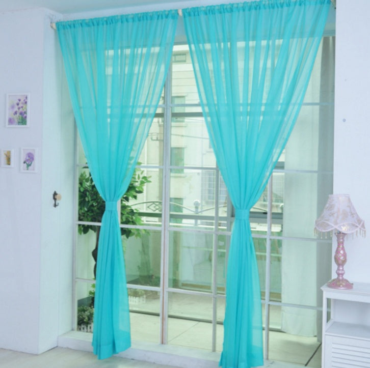 Rideaux en Tulle solide, modernes, pour salon, transparents, pour fenêtre, pour la chambre à coucher