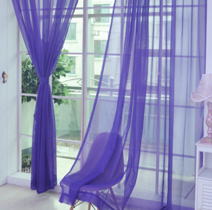 Rideaux en Tulle solide, modernes, pour salon, transparents, pour fenêtre, pour la chambre à coucher