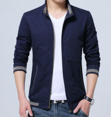 Brand New Spring Autumn Men Casual Jacket Coat Men's Fashion Washed Pure Cotton Brand-Clothing Jackets Male Coats