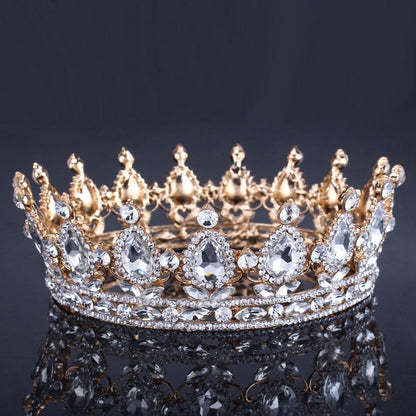 Baroque Bridal Crown Headdress Rhinestone Hair Accessories