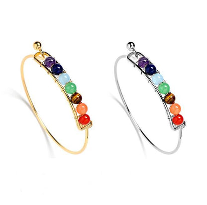 Boho berlock silverarmband naturstenar pärlor armband 7 chakra healing balans armband armband smycken presenter för kvinnor