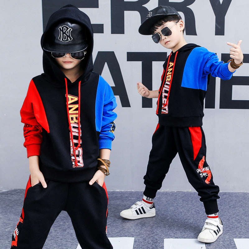 Boys' Spring Suit - Korean Style Long-Sleeved Sports Two-Piece Set
