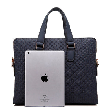 Genuine Leather Men's Business Handbag 14 Inch Computer Bag