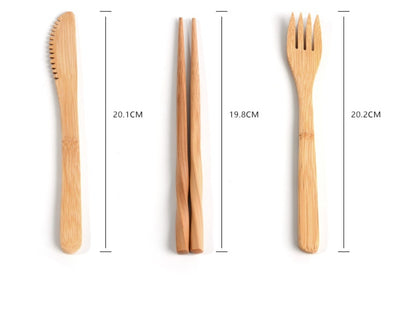 Holiday Travel Bamboo Utensils Set