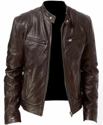 Veste en cuir PU Veste en cuir mince