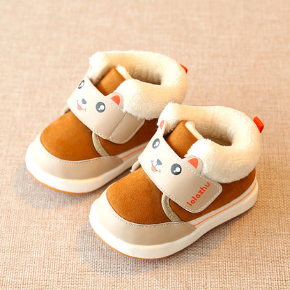 Lala pig children thick cotton shoes