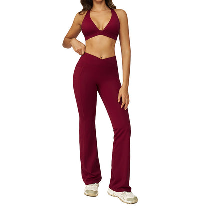 Naked Feel Yoga Set I-Back Slim-Fit Workout Outfit For Women