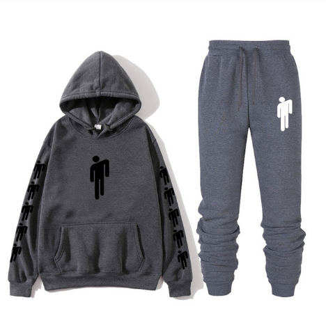 Sweat à capuche imprimé chanteur américain Billie Eilish sweat à capuche hommes et femmes Harajuku hip hop Brilie Eilish ensemble sweat + pantalon