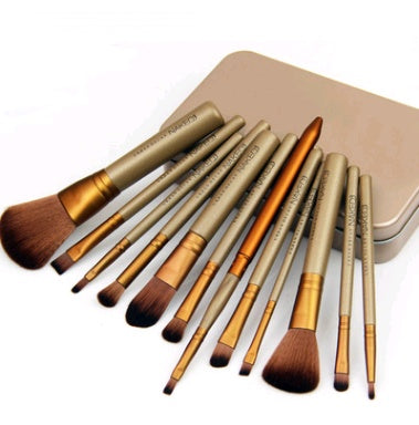 12 ensembles de pinceaux de maquillage boîte en fer outils de maquillage outils de maquillage