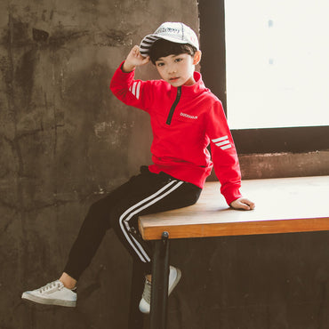 Boys' New Spring Garment in Two Kids' Leisure Sports Kids' Spring School Garments