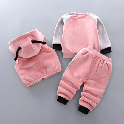 Fleece Thickening Boy Baby Suit - Baby Boy Sweater Tide