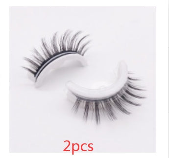 Återanvändbara 3D Mink Lashes naturliga falska ögonfransar Självhäftande falska limmar fria lass Makeup ögonfrans Extens Silk ögonfransar