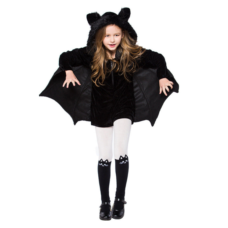 Costume d'Halloween pour enfants Costumes de cosplay chauve-souris noire