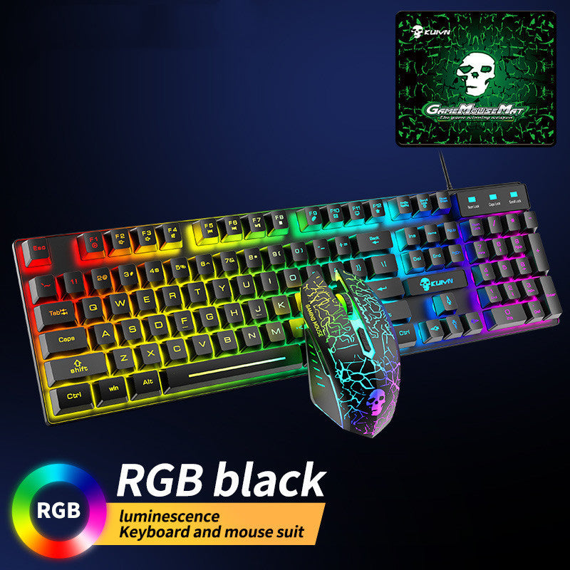 Kuiying T6RGB lysande tangentbord och mus set