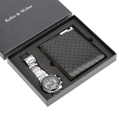 Watch Men's Wallet Fashion Birthday Gift Men's Quartz Watch Wallet