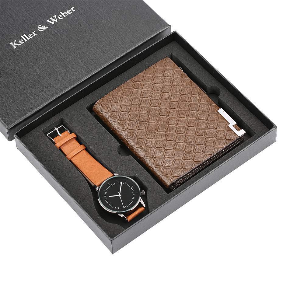 Watch Men's Wallet Fashion Birthday Gift Men's Quartz Watch Wallet