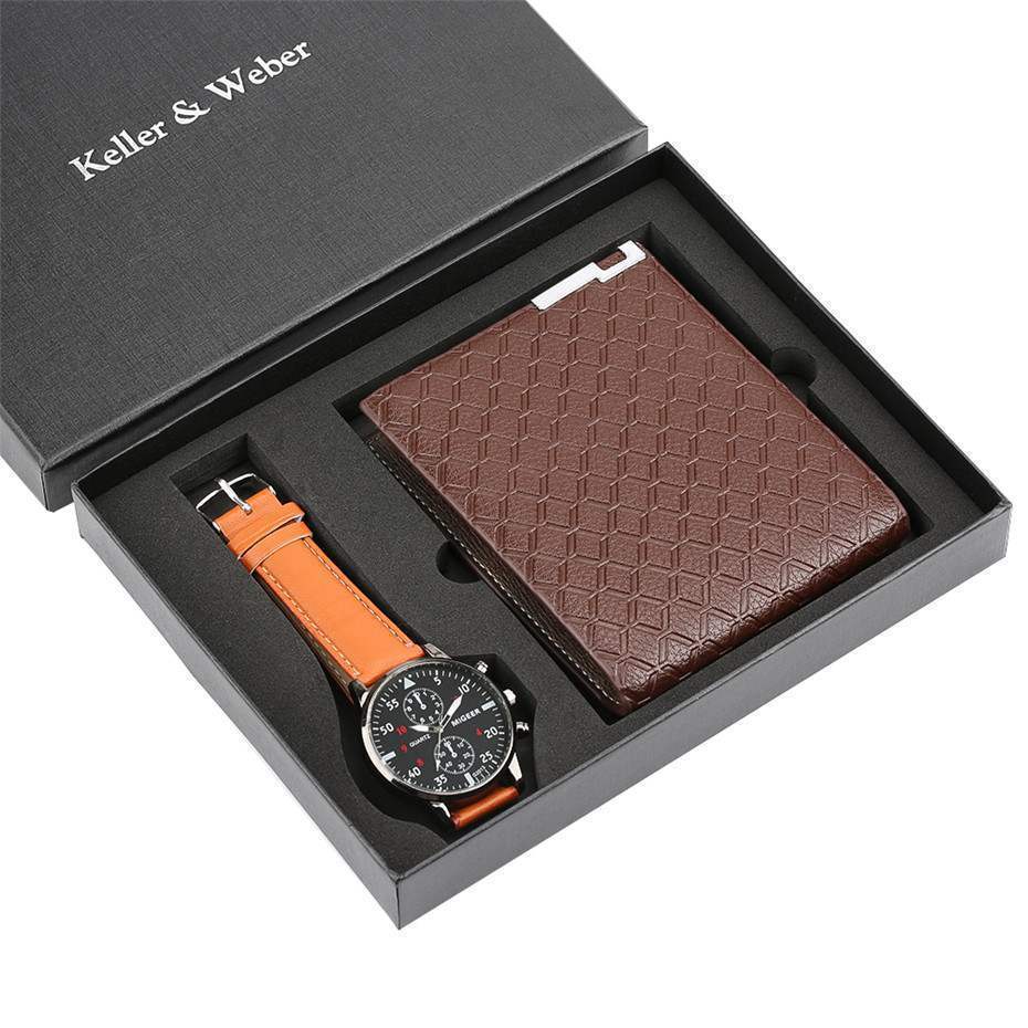 Watch Men's Wallet Fashion Birthday Gift Men's Quartz Watch Wallet