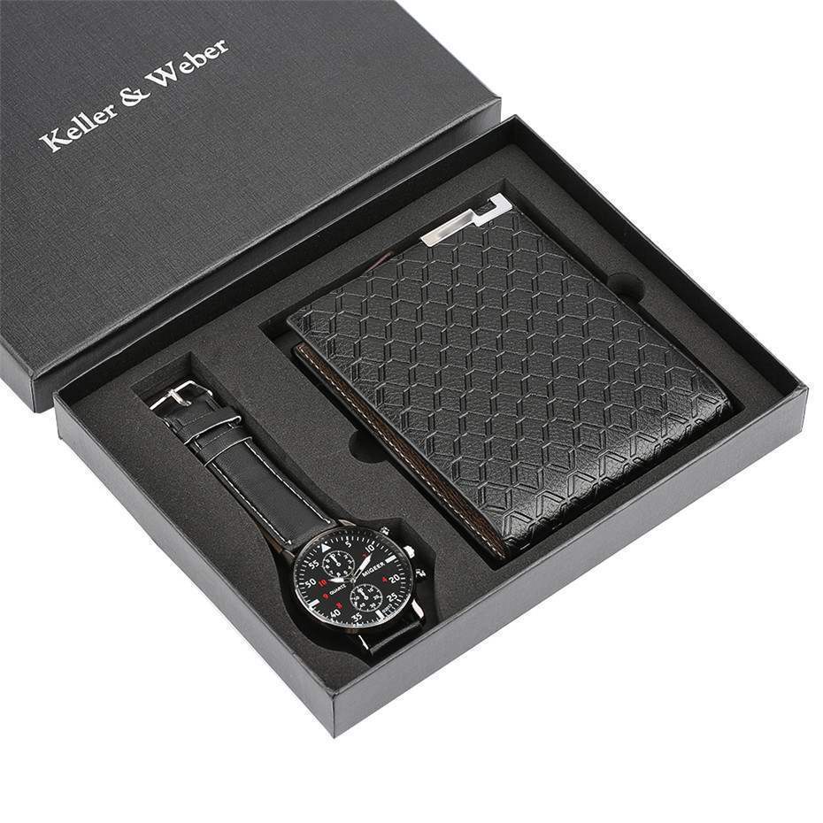 Watch Men's Wallet Fashion Birthday Gift Men's Quartz Watch Wallet