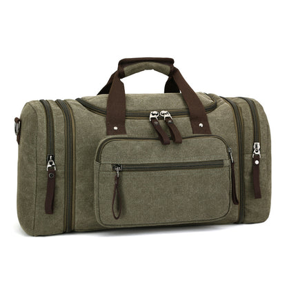 Fashion Outdoor Reseväska Bärbar Canvas Messenger Ryggsäck