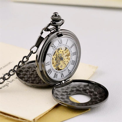 Montre de poche mécanique rétro pour hommes et femmes, cadeau Souvenir, montre de poche