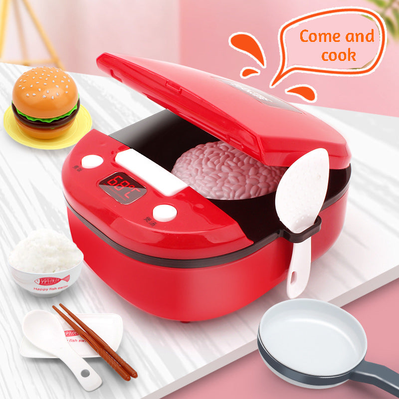 Children Play House Kitchen Toys Simulation Kitchenware Early Education Learning Kit Girl Cooking Rice Cooker Toy Kids Kitchen