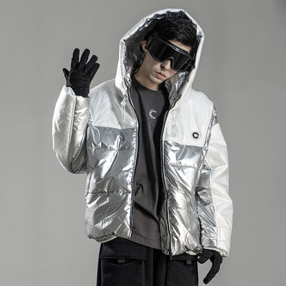 Patched And Thickened Cotton Padded Jacket For Men