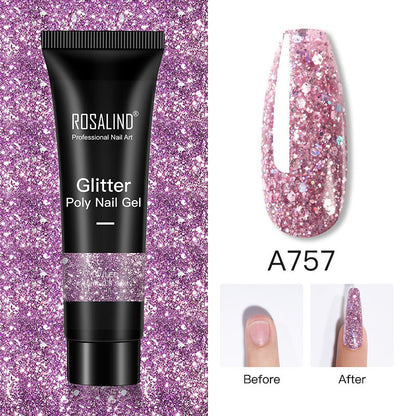 Extension de Gel pour ongles en Poly, 15ml, vernis à paillettes, tout pour manucure, Gel de construction, Semi-Permanent, à tremper, pour Nail Art