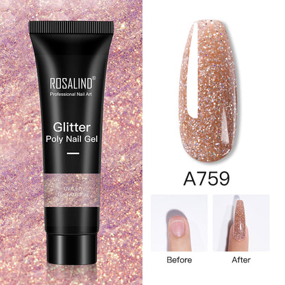 Extension de Gel pour ongles en Poly, 15ml, vernis à paillettes, tout pour manucure, Gel de construction, Semi-Permanent, à tremper, pour Nail Art