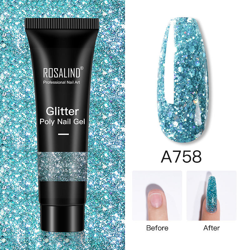 Extension de Gel pour ongles en Poly, 15ml, vernis à paillettes, tout pour manucure, Gel de construction, Semi-Permanent, à tremper, pour Nail Art