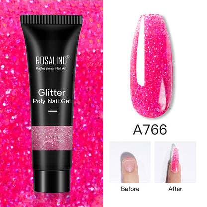 Extension de Gel pour ongles en Poly, 15ml, vernis à paillettes, tout pour manucure, Gel de construction, Semi-Permanent, à tremper, pour Nail Art