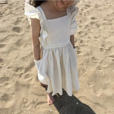 Casual Baby Kids Girl Pure Color Princess Dresses For Girls Dresses