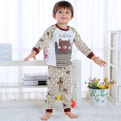 Vêtements de maison pour enfants, pyjama thermique à manches longues pour bébé, ensemble de sous-vêtements pour bébé