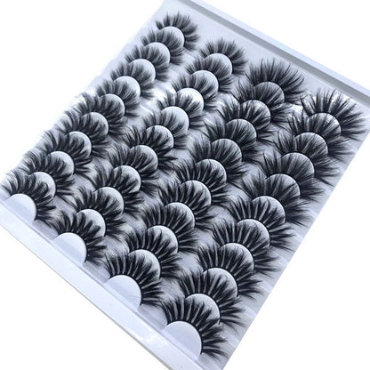 NEW 20 Pairs 8-25mm Fake Eyelashes 100 Mink Eyelashes Mink