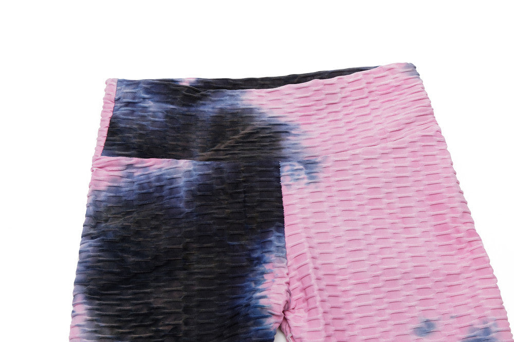 Yoga Jacquard Tie-Dye Vêtements de yoga Pantalon de yoga à bulles