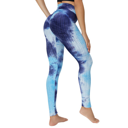 Yoga Jacquard Tie-Dye Vêtements de yoga Pantalon de yoga à bulles