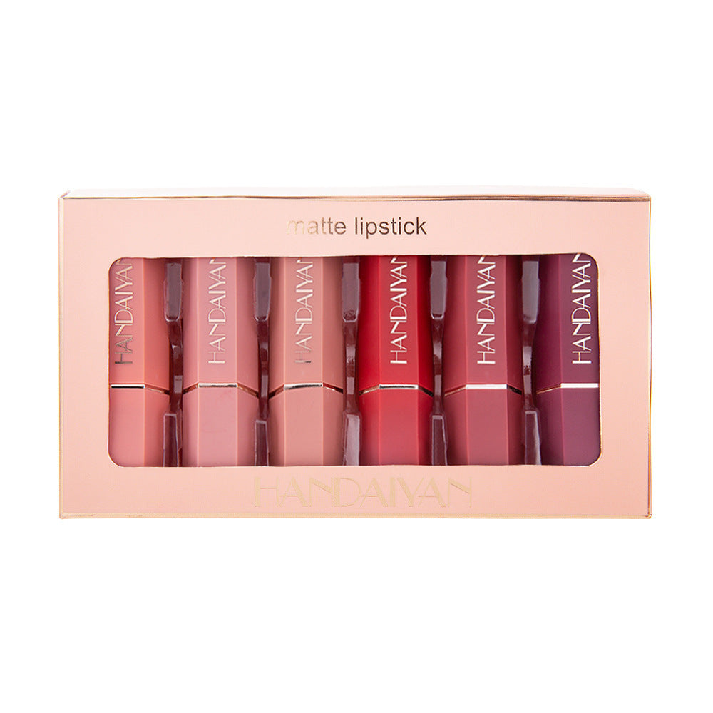 Matte Matte Lipstick Present Box Set Non-stick Cup Läppstift Lipstick