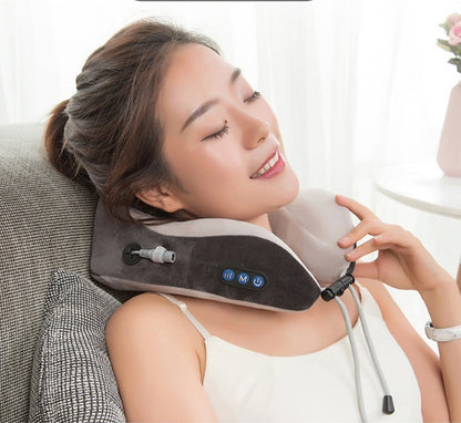 Electric Neck Massager - U-Shaped Pillow for Portable Massage