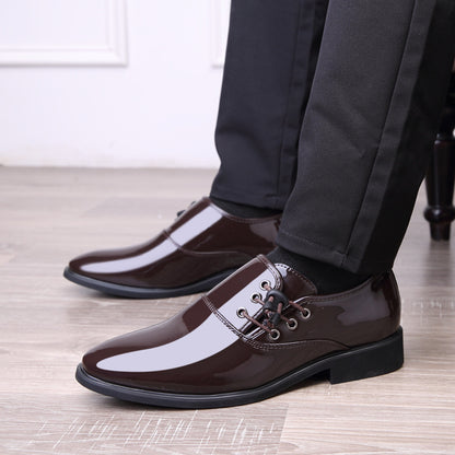 Chaussures en cuir à lacets pour hommes, chaussures décontractées d'affaires pour hommes