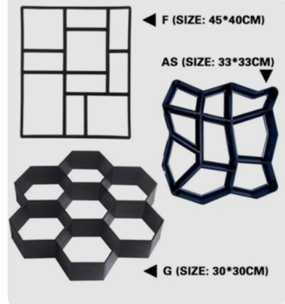 Ultralätt gör-det-själv trädgårdsbeläggningsform hexagonal snygg form