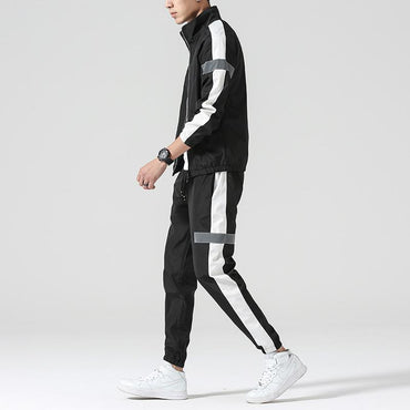 Leggings Pants Stand Collar Jacket Sportswear Suit Men